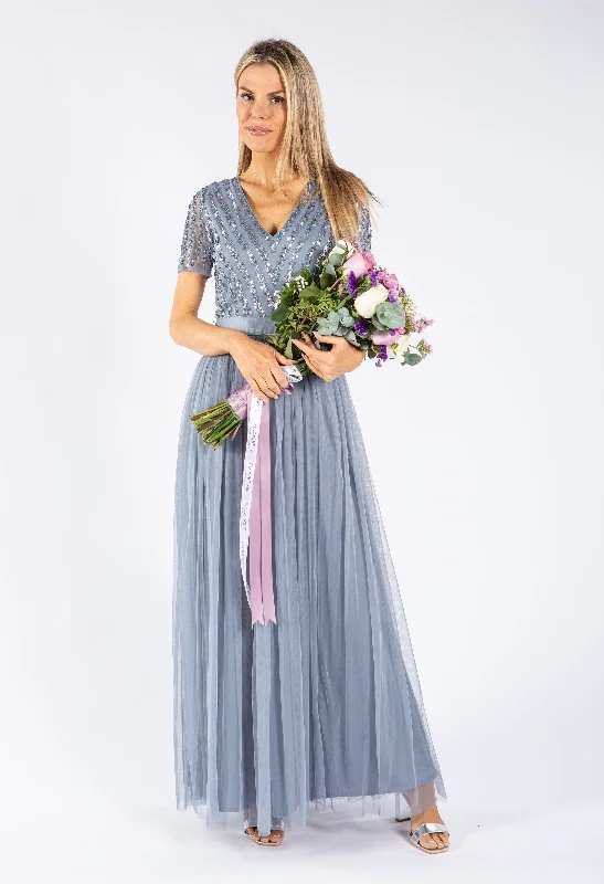 Crazy Price Cuts Maya Embellished Maxi Dress With Sash Belt