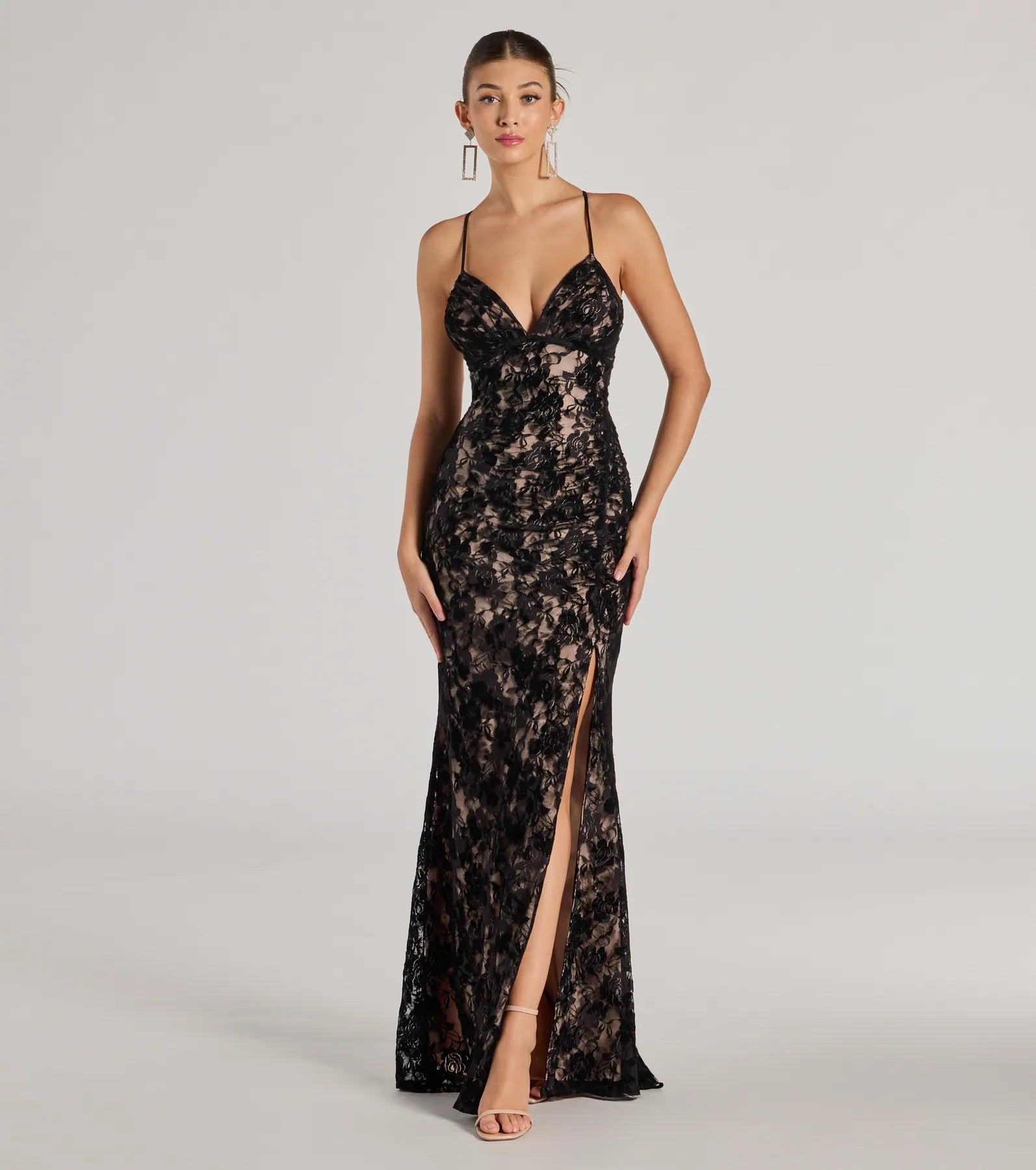 Today’s Flash Sale Mckenna Velvet Flocked Lace Mermaid Dress