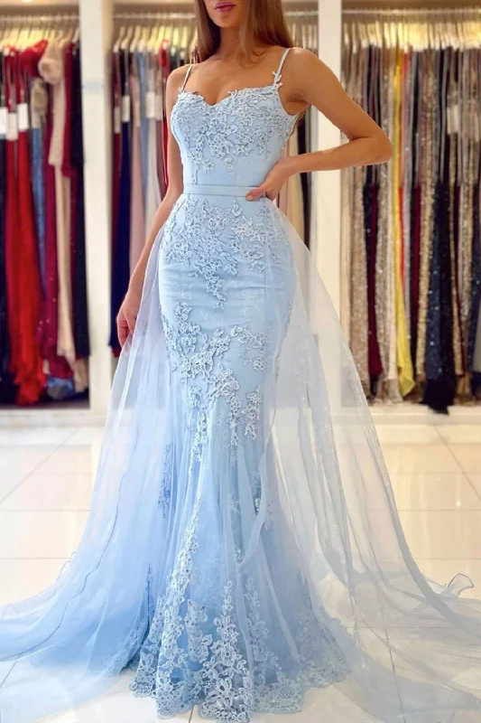 Season-End Deals Mermaid Open Back Light Blue Lace Long Prom Dresses, Light Blue Lace Formal Evening Dresses, Mermaid Light Blue Wedding Dresses Season-End Deals Mermaid Open Back Light Blue Lace Long Prom Dresses, Light Blue Lace Formal Evening Dresses, Mermaid Light Blue Wedding Dresses