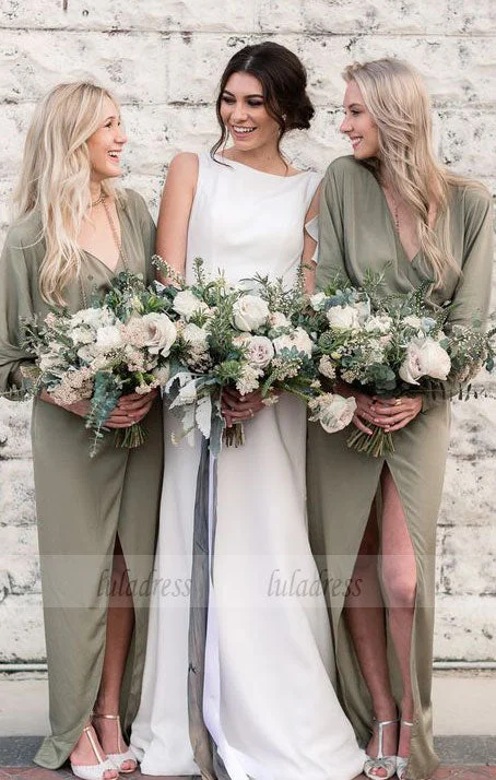Hurry, While Stocks Last Mermaid Sleeveless Bridesmaid Dresses,Long Simple Bridesmaid Dresses