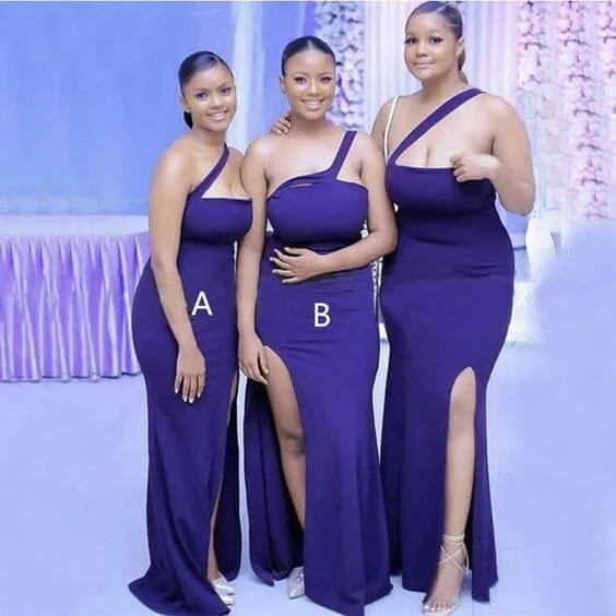 Savings Galore Mismatched Soft Satin Mermaid Long Bridesmaid Dresses