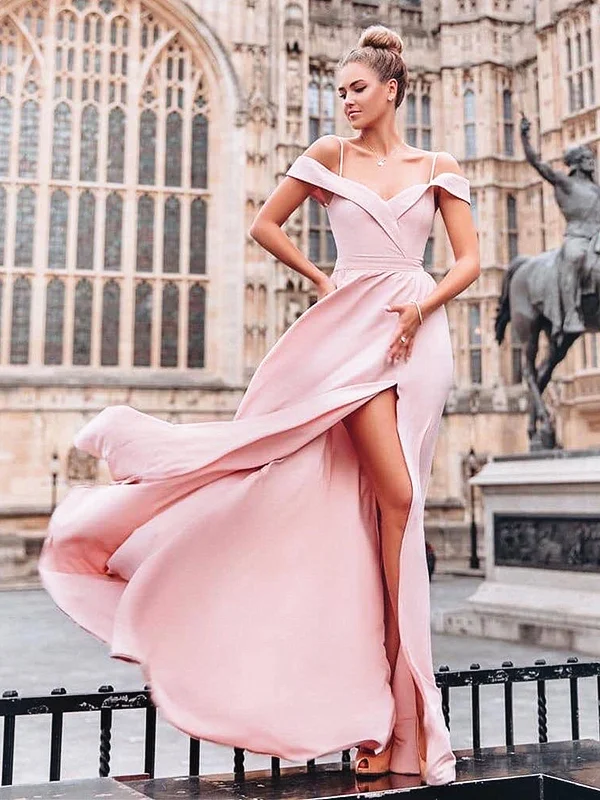 Weekend Price Drop Event Off the Shoulder Pink Floor Length Prom Dresses Long, Pink Long Off Shoulder Bridesmaid Evening Dresses Weekend Price Drop Event Off the Shoulder Pink Floor Length Prom Dresses Long, Pink Long Off Shoulder Bridesmaid Evening Dresses