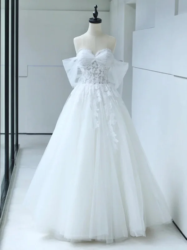 Weekend Mega Sale Event Off the Shoulder White Lace Wedding Dresses, White Lace Bridal Dresses Weekend Mega Sale Event Off the Shoulder White Lace Wedding Dresses, White Lace Bridal Dresses