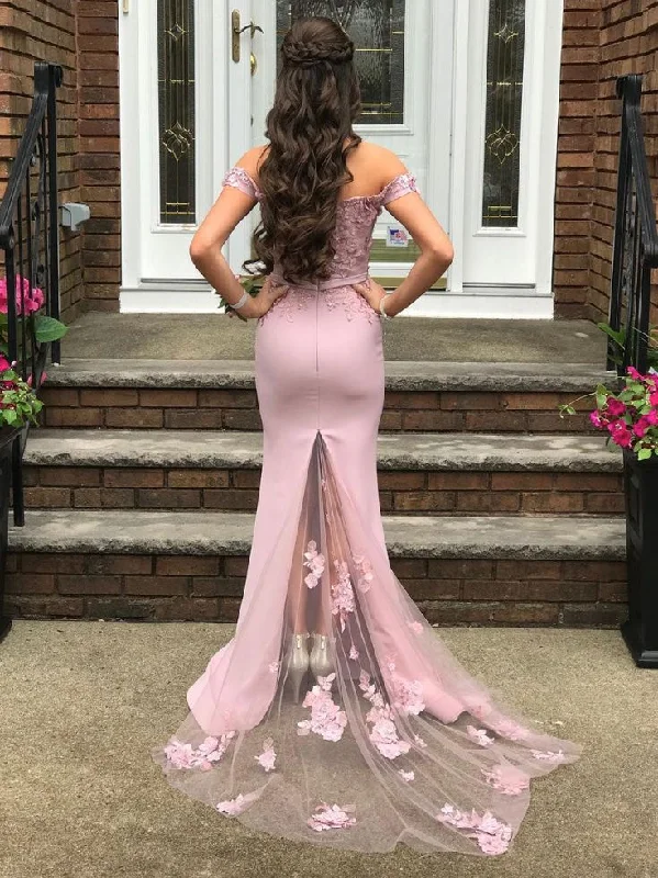 Weekend Shopping Deals Pink Satin Mermaid Long Lace Prom Dress Bridesmaid Dress,DP0222 Weekend Shopping Deals Pink Satin Mermaid Long Lace Prom Dress Bridesmaid Dress,DP0222