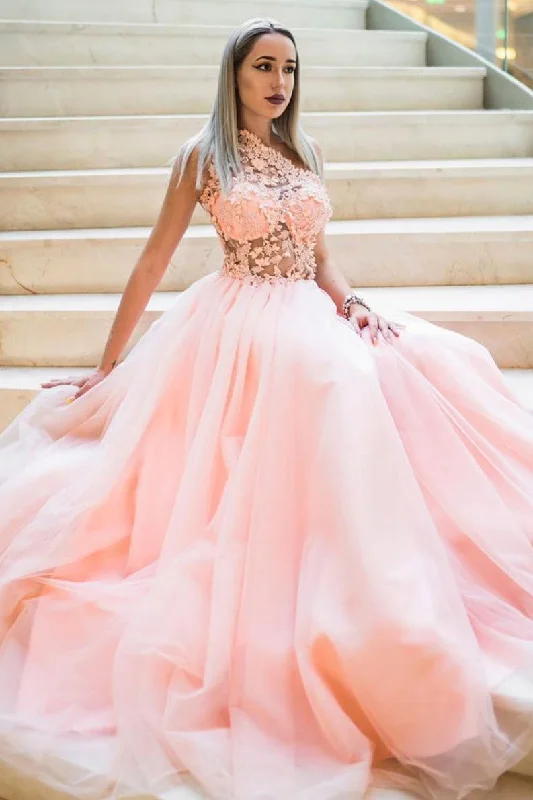 Instant Discount Pink tulle lace one shoulder long prom dress pink lace bridesmaid dress,DS2150 Instant Discount Pink tulle lace one shoulder long prom dress pink lace bridesmaid dress,DS2150