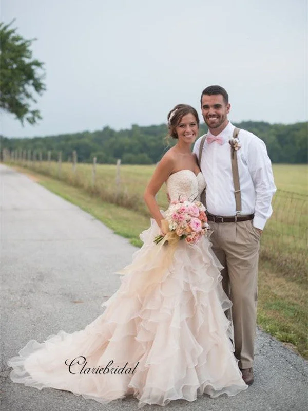 Weekend Flash Discount Popular Organza A-line Design Wedding Dresses, Modest Strapless Wedding Dresses Weekend Flash Discount Popular Organza A-line Design Wedding Dresses, Modest Strapless Wedding Dresses
