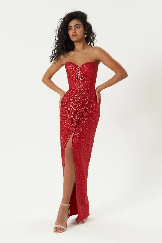 Weekend Flash Deals Red Sparkly Cocktail Dress Madonna