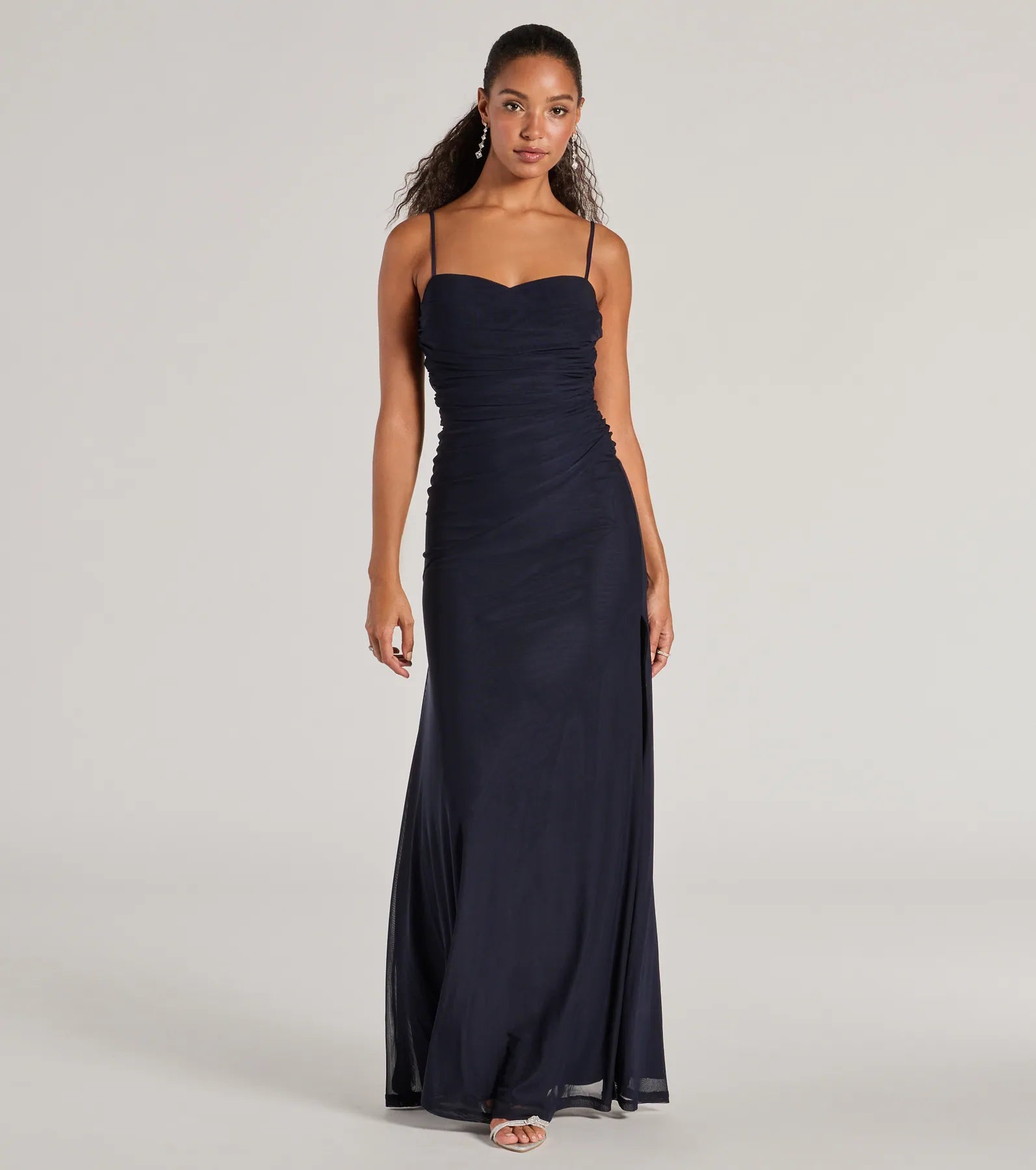 Flash Offer Samira Mesh High Slit A-Line Formal Dress