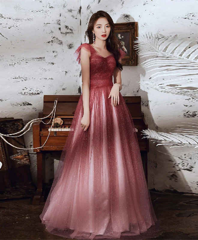Don’t Miss These Deals Simple Sweetheart Tulle Sequin Long Prom Dress, Aline Burgundy Formal Dress Don’t Miss These Deals Simple Sweetheart Tulle Sequin Long Prom Dress, Aline Burgundy Formal Dress