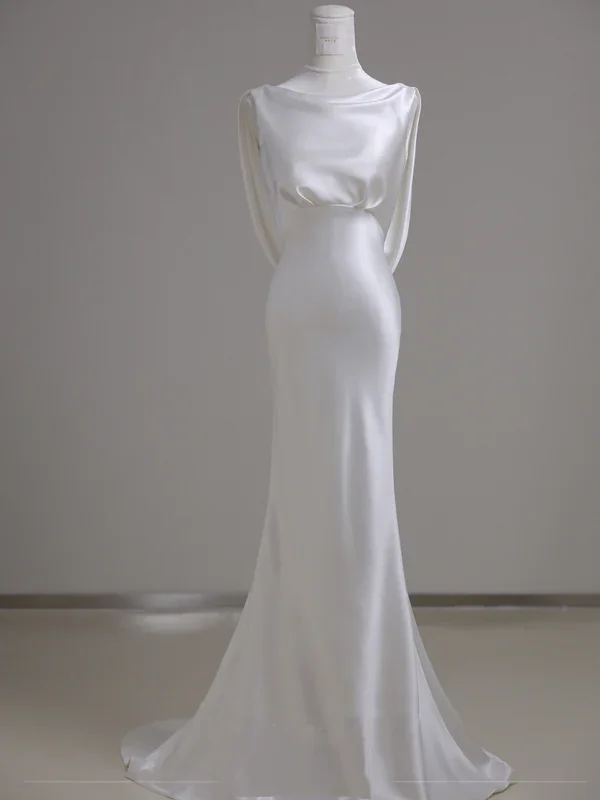 Weekend Steals Stunning White Backless Mermaid Long Formal Evening Gown Wedding Dress, DP3482 Weekend Steals Stunning White Backless Mermaid Long Formal Evening Gown Wedding Dress, DP3482