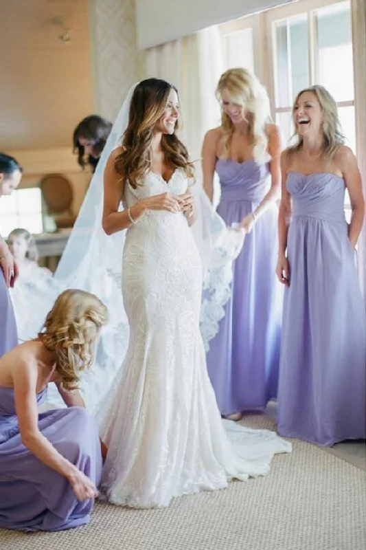 Weekend Exclusive Offers Sweetheart Backless Sheath Lavender Chiffon Bridesmaid Dresses Weekend Exclusive Offers Sweetheart Backless Sheath Lavender Chiffon Bridesmaid Dresses