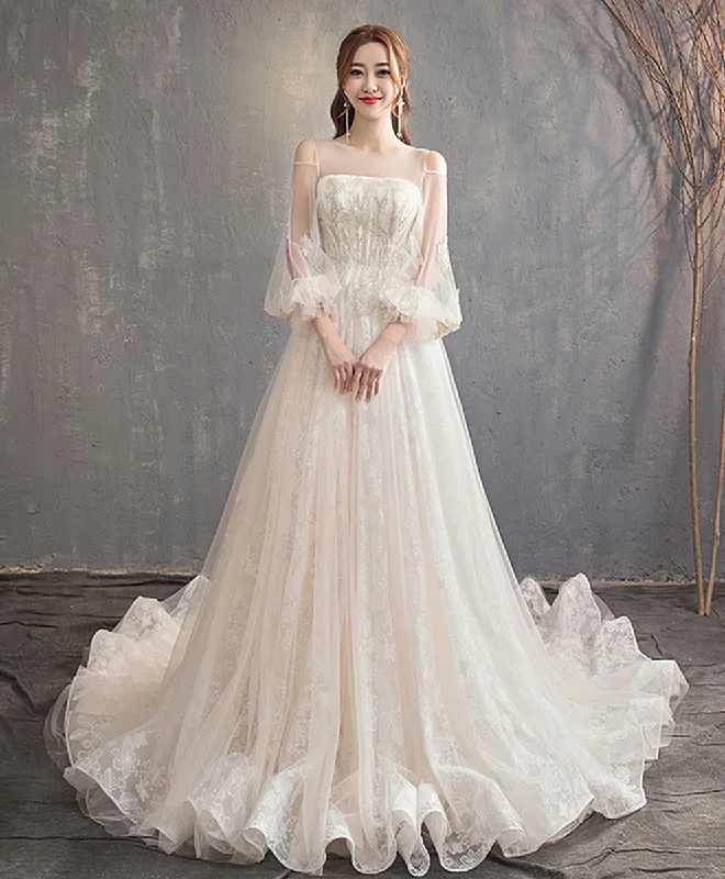 Massive Savings Event Unique Tulle Lace Long Wedding Dress, Tulle Lace Bridal Dress Massive Savings Event Unique Tulle Lace Long Wedding Dress, Tulle Lace Bridal Dress