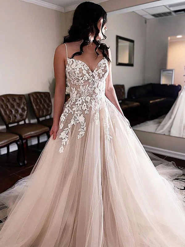 Weekend Flash Offers V Neck Champagne Lace Wedding Dresses, Champagne Lace Prom Formal Dresses Weekend Flash Offers V Neck Champagne Lace Wedding Dresses, Champagne Lace Prom Formal Dresses