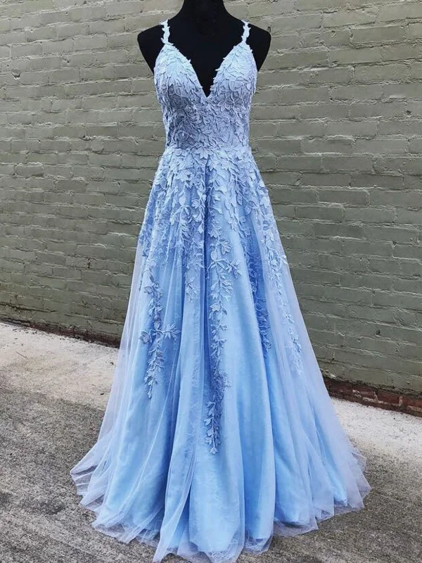 Weekend Flash Deals V Neck Long Blue Lace Prom Dresses, Blue Long Lace Formal Evening Bridesmaid Dresses Weekend Flash Deals V Neck Long Blue Lace Prom Dresses, Blue Long Lace Formal Evening Bridesmaid Dresses