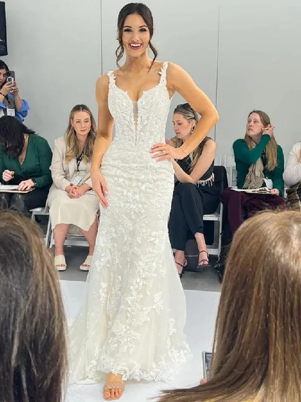 Flash Offer V Neck Mermaid White Lace Long Prom Dresses, V Neck Mermaid White Lace Long Formal Evening Dresses Flash Offer V Neck Mermaid White Lace Long Prom Dresses, V Neck Mermaid White Lace Long Formal Evening Dresses