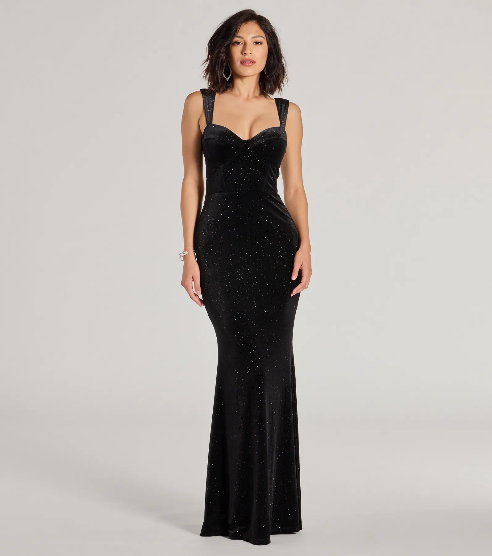 Shop & Save Today Veronica Glitter Velvet Mermaid Dress