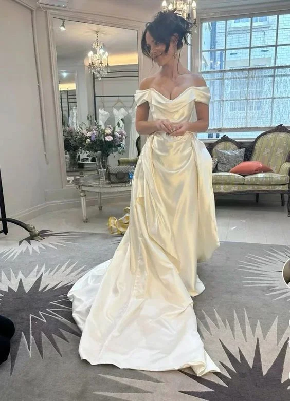 Weekend Steals and Deals White Off Shoulder A-Line Long Prom Dress Wedding Dress, DP2926 Weekend Steals and Deals White Off Shoulder A-Line Long Prom Dress Wedding Dress, DP2926