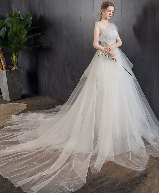 Today’s Special Discount White Tulle Long Wedding Dress, White Tulle Long Bridal Dress Today’s Special Discount White Tulle Long Wedding Dress, White Tulle Long Bridal Dress