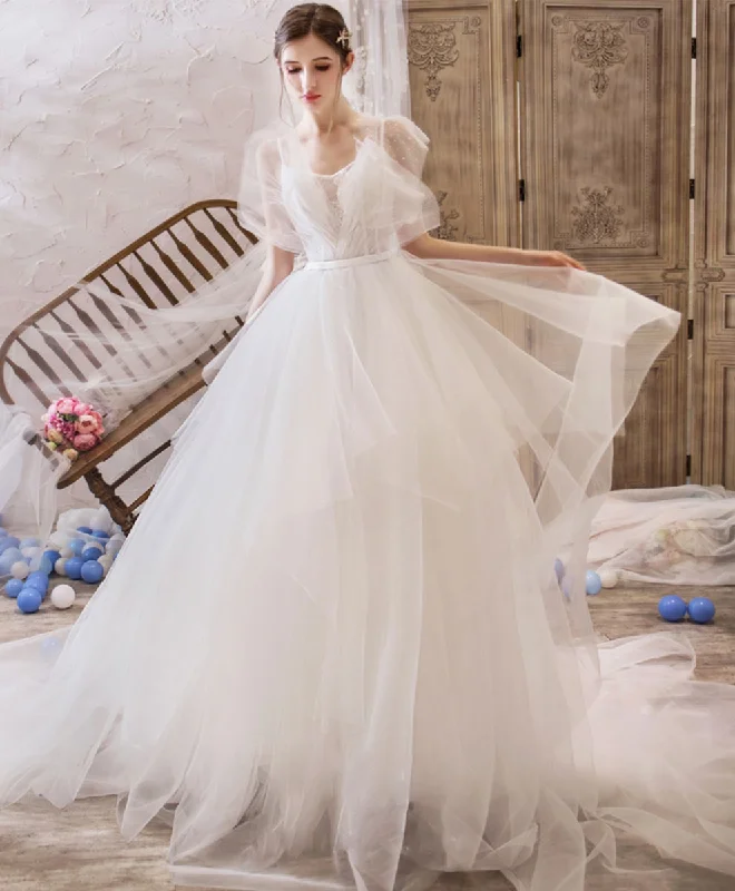 Hurry, Don’t Miss Out White V Neck Tulle Lace Long Wedding Dress Lace Bridal Dress Hurry, Don’t Miss Out White V Neck Tulle Lace Long Wedding Dress Lace Bridal Dress