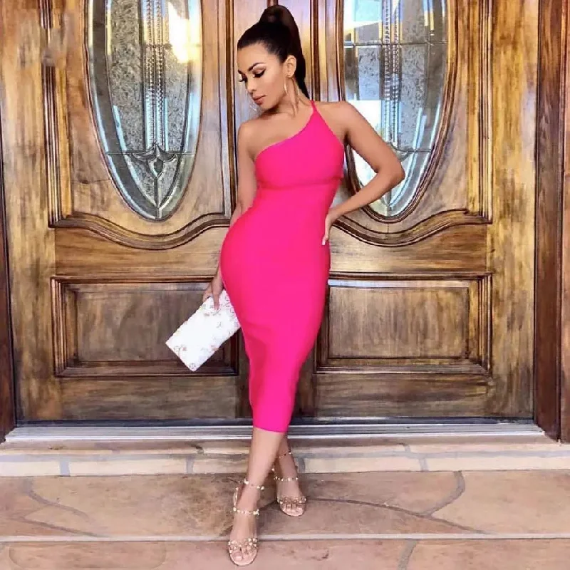 Weekend Bargain Bonanza Rose Elegant Bodycon Backless Dress