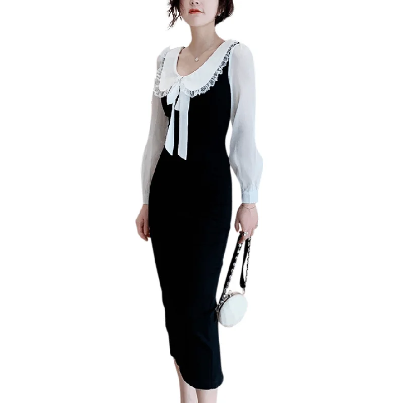 Weekend Flash Discount Slim Sweet Long Sleeve Bodycon Autumn Elegant Office Dress