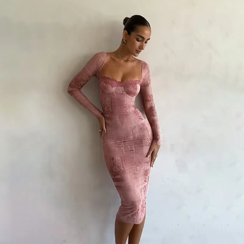 Weekend Mega Sale Event Elegant Autumn Long Sleeve Slim Bodycon Midi Dress Backless Club Party Midi Dress Weekend Mega Sale Event Elegant Autumn Long Sleeve Slim Bodycon Midi Dress Backless Club Party Midi Dress
