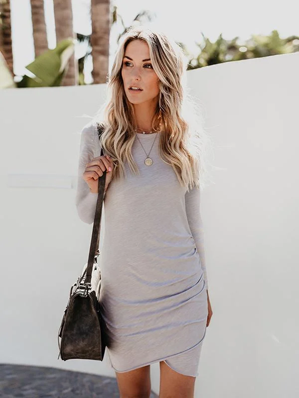 Weekend Promo Offers Long Sleeve Bodycon Mini Dress