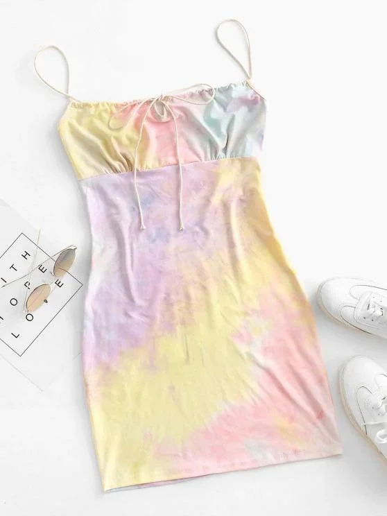 Best Offers Mini Tie Dye Bodycon Dress