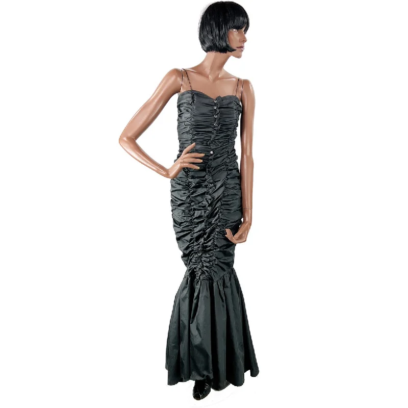 Today's Offer 80s Mermaid Evening Gown Morticia Goth Barbie Women's Vintage XS Climax Karen Okada VFG