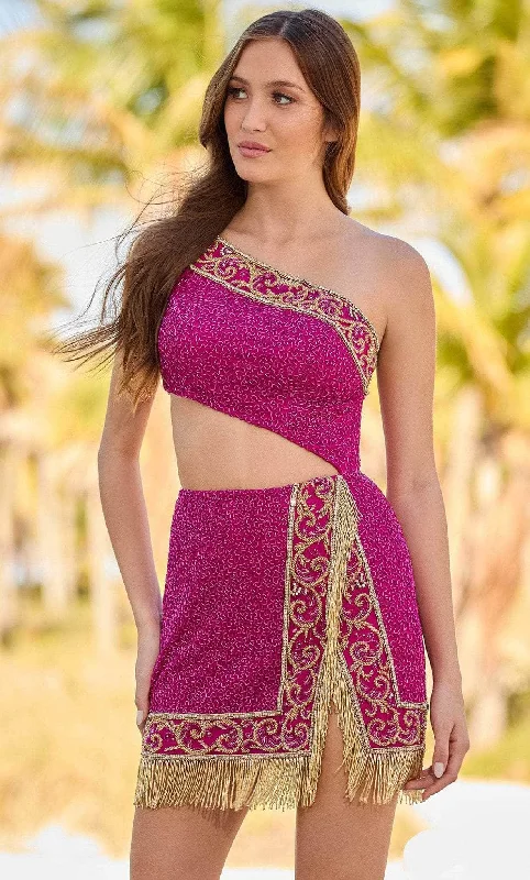 Limited Time Only Amarra 94292 - One-Sleeve Beaded Cocktail Dress