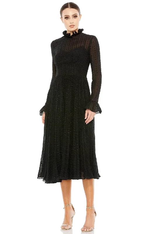 Weekend Exclusive Discounts Ieena Duggal 49627 - High Neck Long Sleeve Knee-Length Dress Weekend Exclusive Discounts Ieena Duggal 49627 - High Neck Long Sleeve Knee-Length Dress