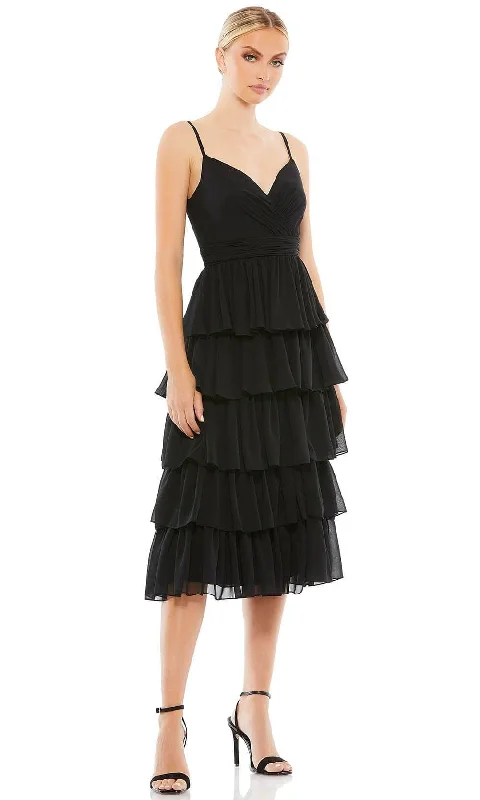 Weekend Hot Picks Ieena Duggal 55437 - V-Neck Ruffle Tiered Formal Dress