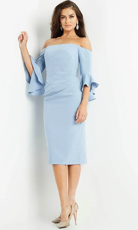 Weekend Flash Markdown Jovani 07066 - Quarter Sleeves Off Shoulder Prom Dress