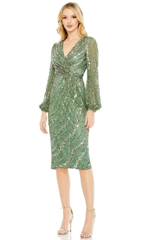 Weekend Shopping Extravaganza Mac Duggal 5573 - Sequined Long-Sleeved Dress