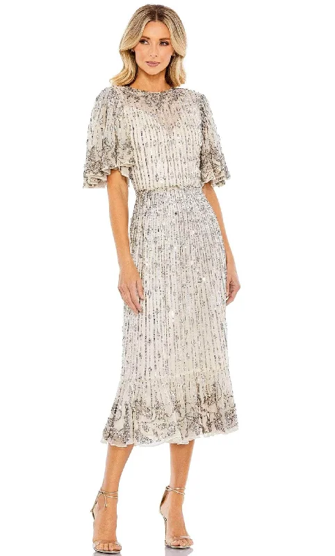 Limited Quantity Mac Duggal 5579 - Sequined Casual Flounce Dress