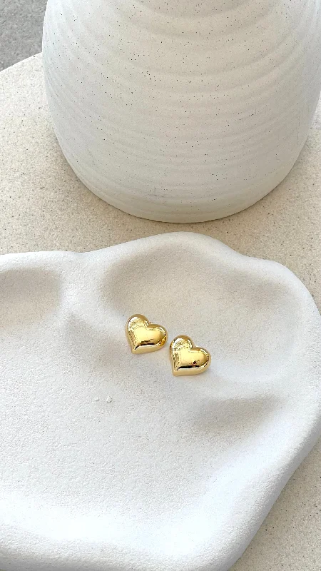 Weekend Exclusive Offers You’ll Love Neve Heart Earrings - Gold