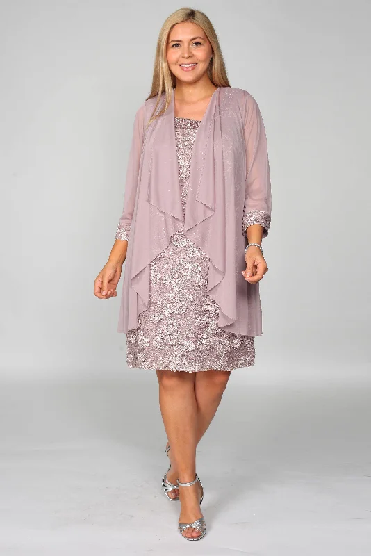Shop & Save R&M Richards 7078W Mother Of The Bride Plus Size Short Dress