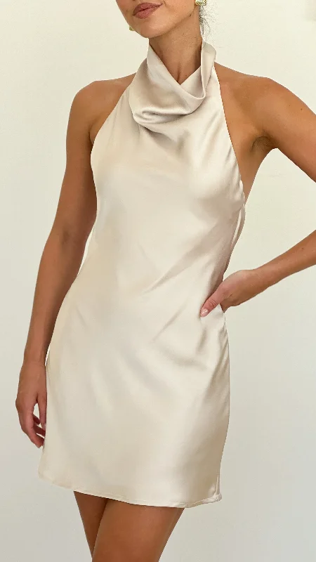 Massive Discounts Rina Mini Dress - Champagne