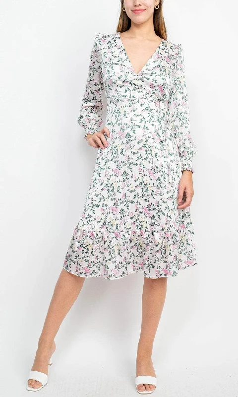 Price Slash Sage Collective SU07D06 - Floral A-Line Long Dress